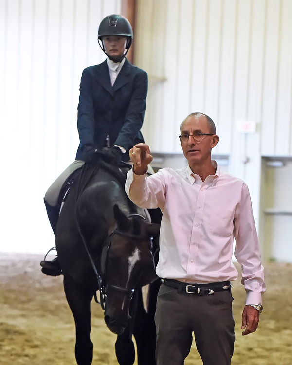 Geoff Teall Coaching an Equitation Student Photo Courtesy of Geoff Teall