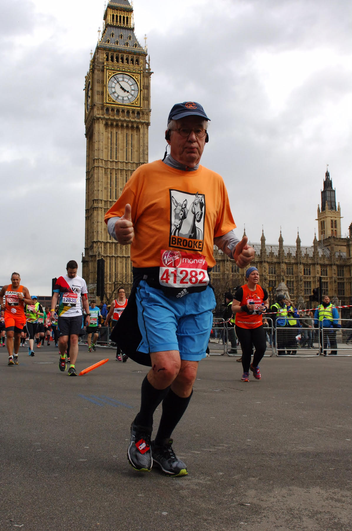 Fritz Kundrun running the London Marathon to raise awareness for Brooke USA. Photo courtesy of the London Marathon.