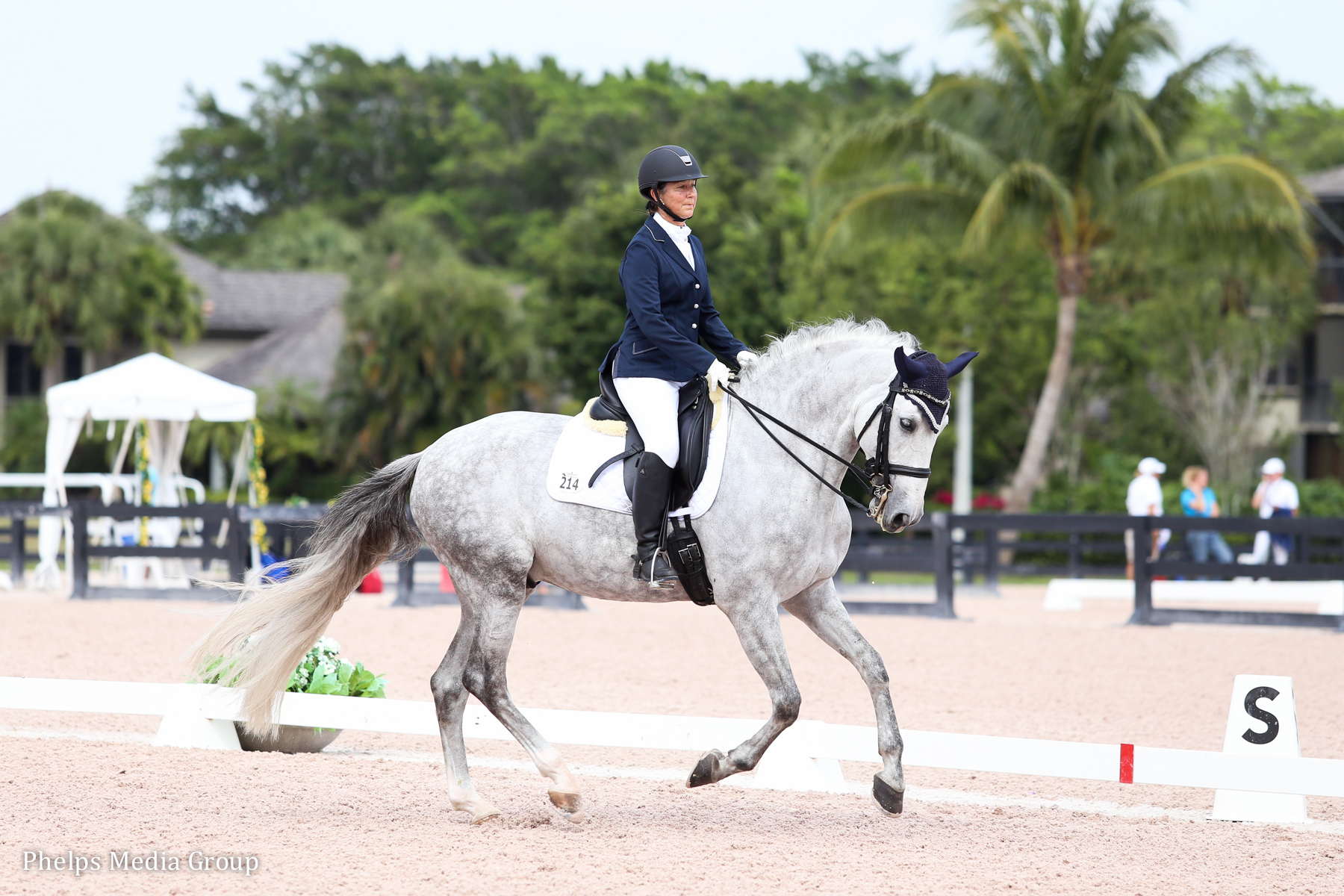 Wendy Inch and Presumido CIV compete at Third Level at the Adequan Global Dressage Festival. Photo by Annan Hepner