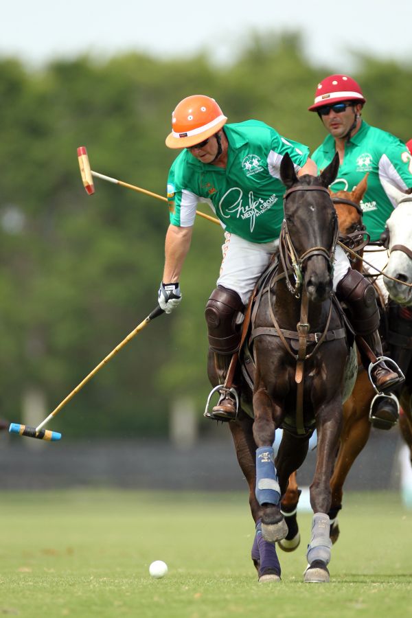 GPL founder and president Chip McKenney in the 2016 7th Annual International Gay Polo Tournament at International Polo Club Palm Beach in Wellington. FL. Photo: David Lominska/Polographics.com.