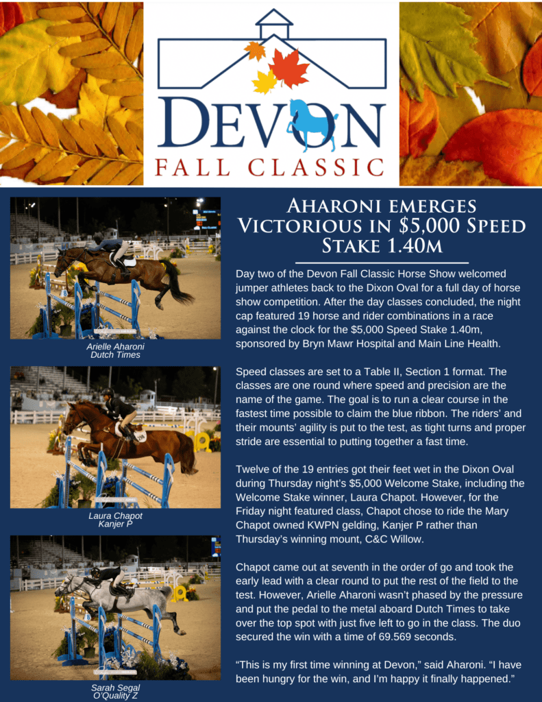 Devon Fall Classic Daily Friday, September 15, 2023 Phelps Media Group